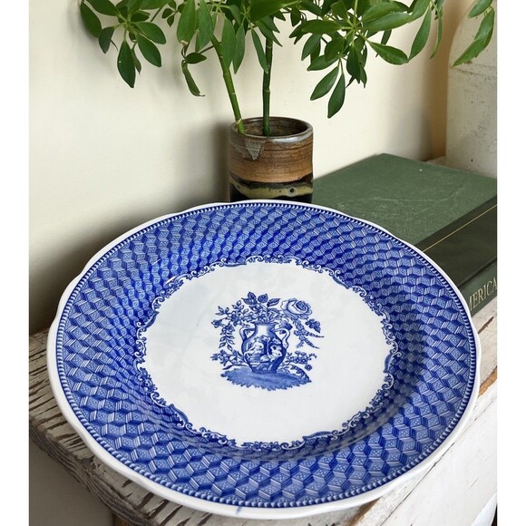 Vintage SPODE England Blue Room Collection Dinner Plate 10 1/2" Portland Vase - Picture 9 of 9